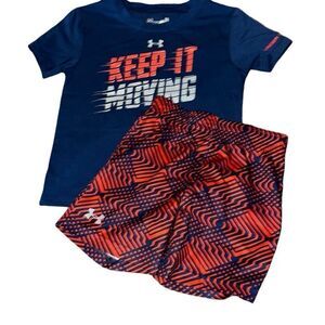 Boys Under Armour Keep IT Moving Tee/Short Set Size 24 month
